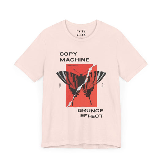 ECHO MOTH GRUNGE PRINT T-SHIRT