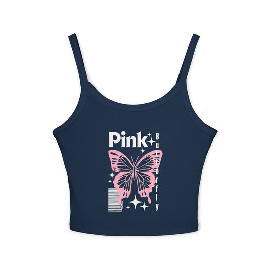 Spaghettiträger-Tanktop – Schmetterling