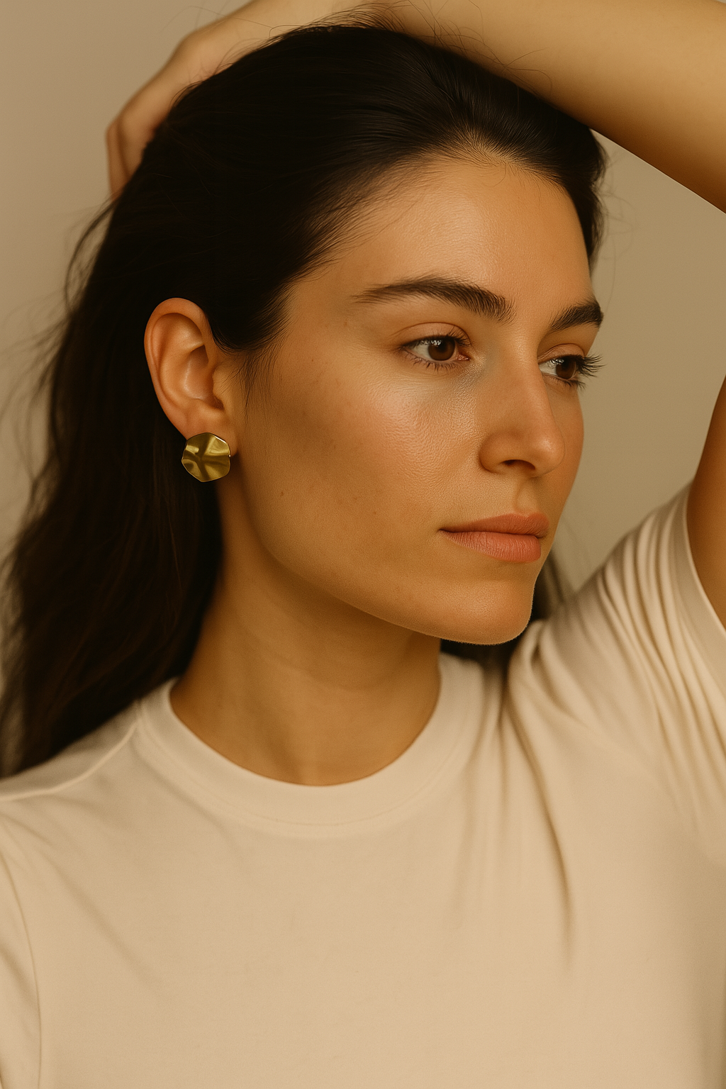 GOLD STUD EARRINGS