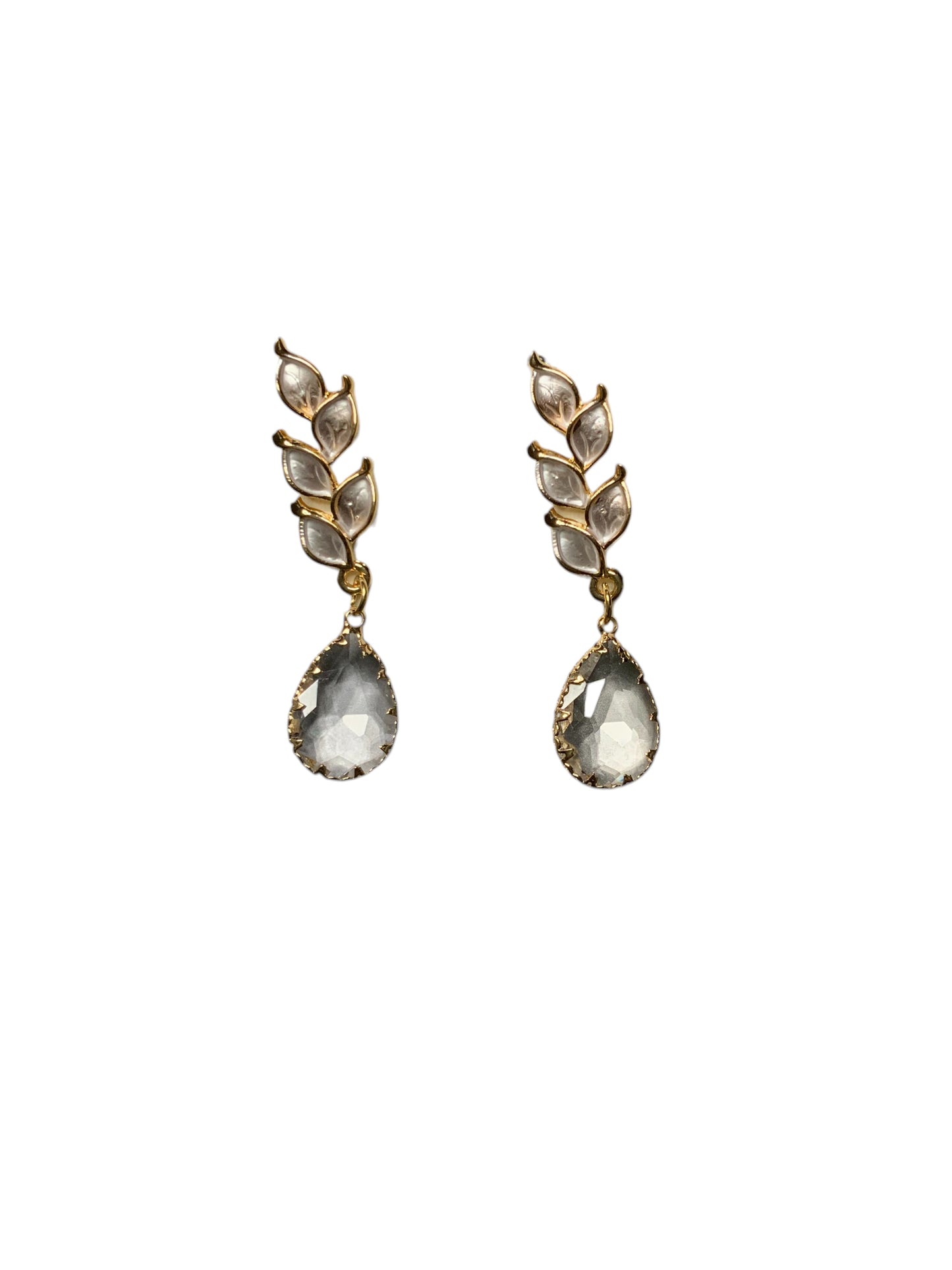 GOLD LEAF DROP EARRINGS
