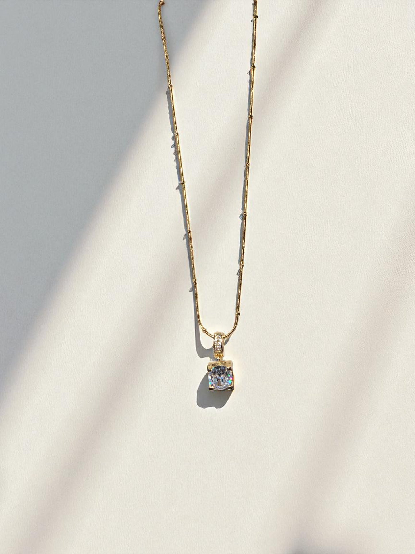 RADIANT CUT SOLITAIRE PENDANT NECKLACE