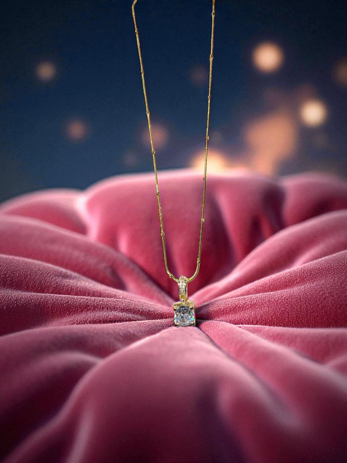 RADIANT CUT SOLITAIRE PENDANT NECKLACE