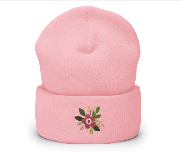 CUFFED EMBROIDERED BEANIE