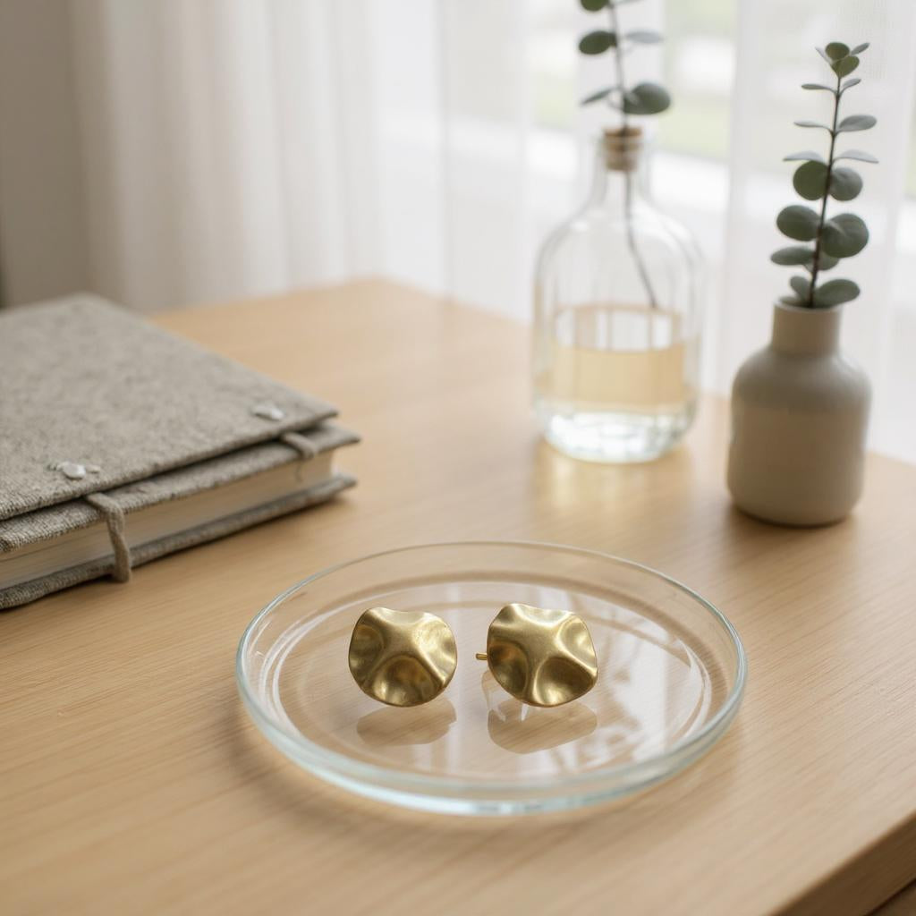 GOLD STUD EARRINGS