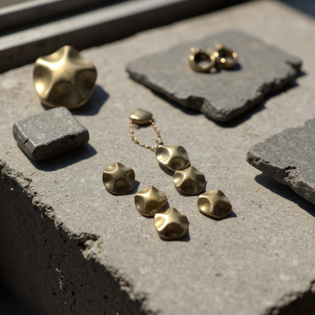 GOLD STUD EARRINGS