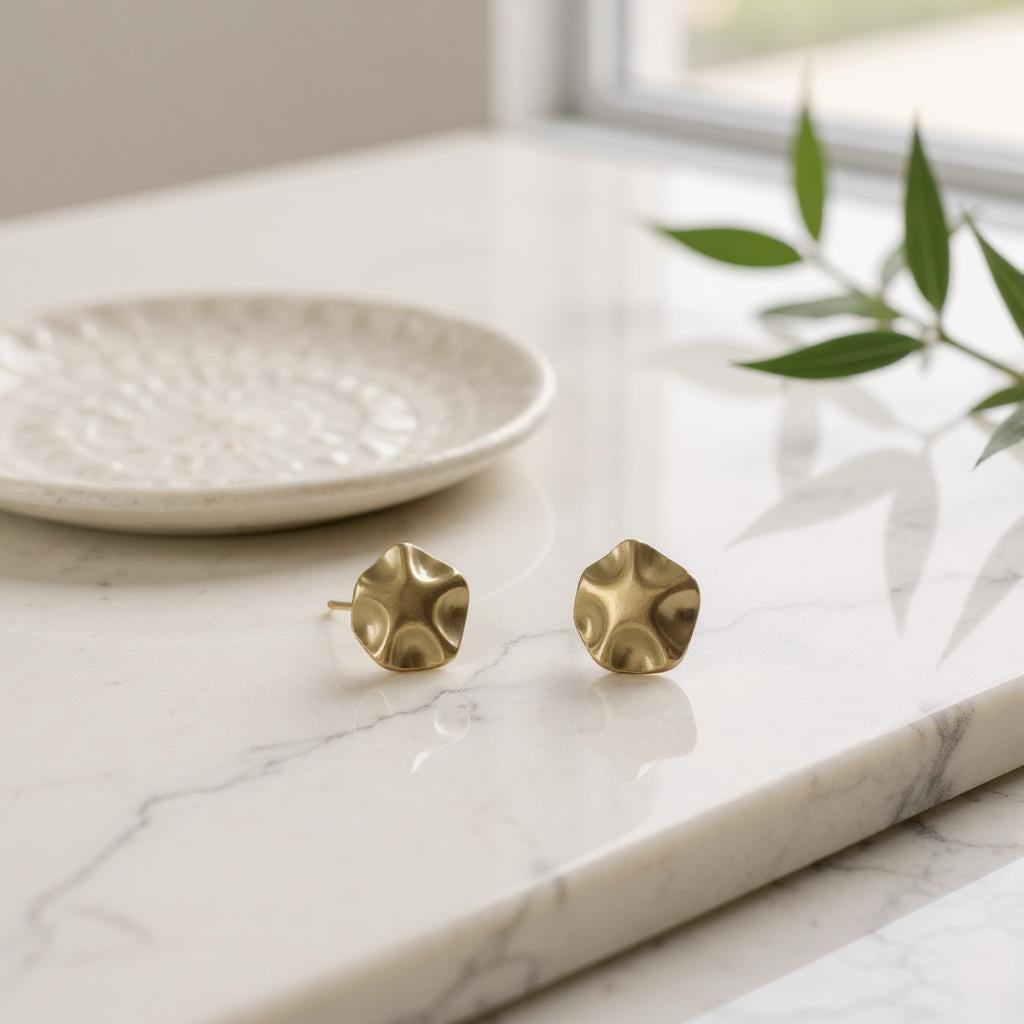 GOLD STUD EARRINGS
