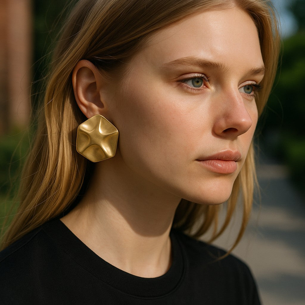 GOLD STUD EARRINGS