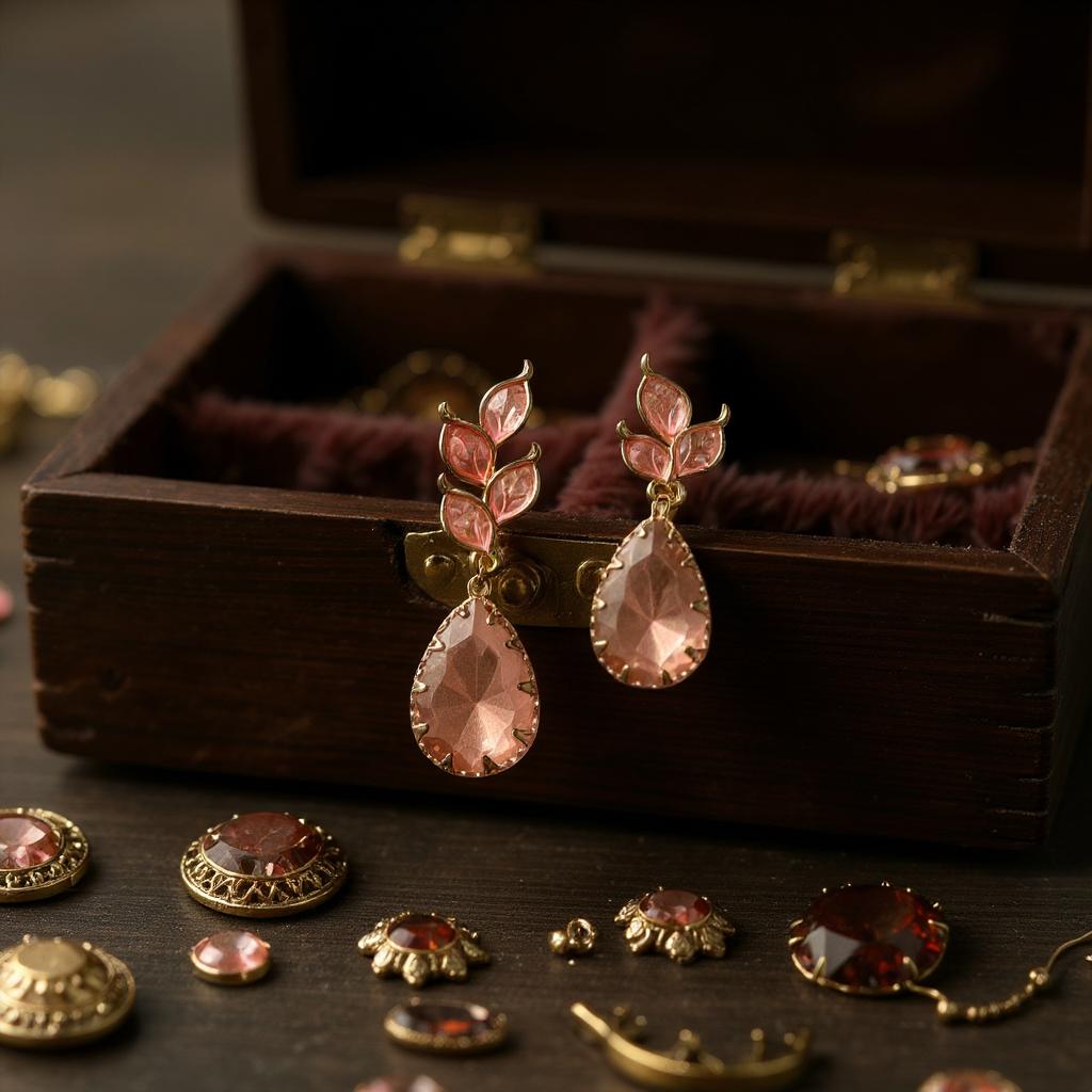 GOLD LEAF DROP EARRINGS