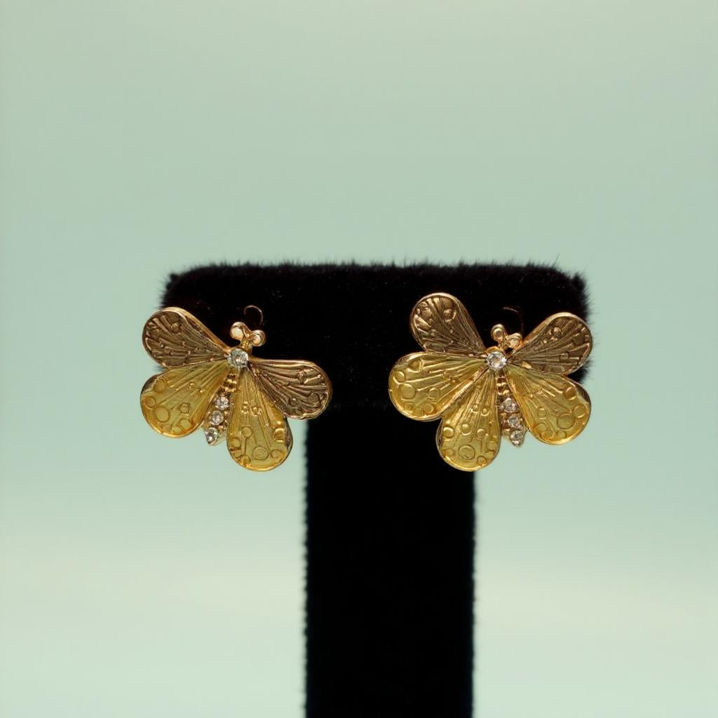 BUTTERFLY WING STUD EARRINGS