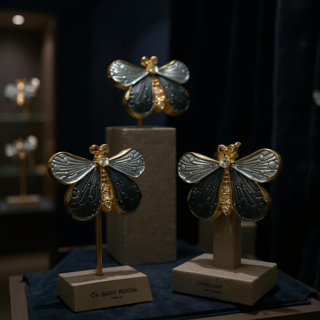 BUTTERFLY WING STUD EARRINGS