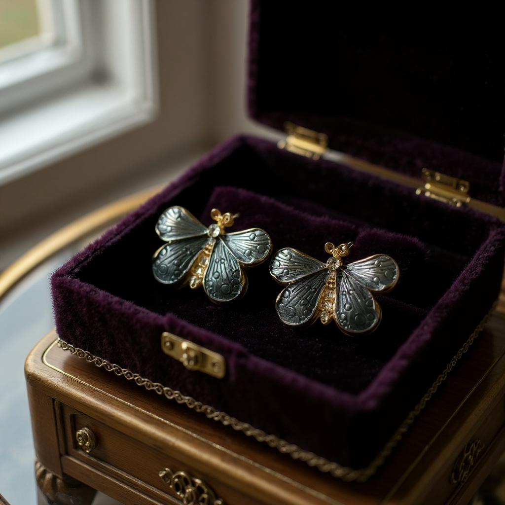 BUTTERFLY WING STUD EARRINGS