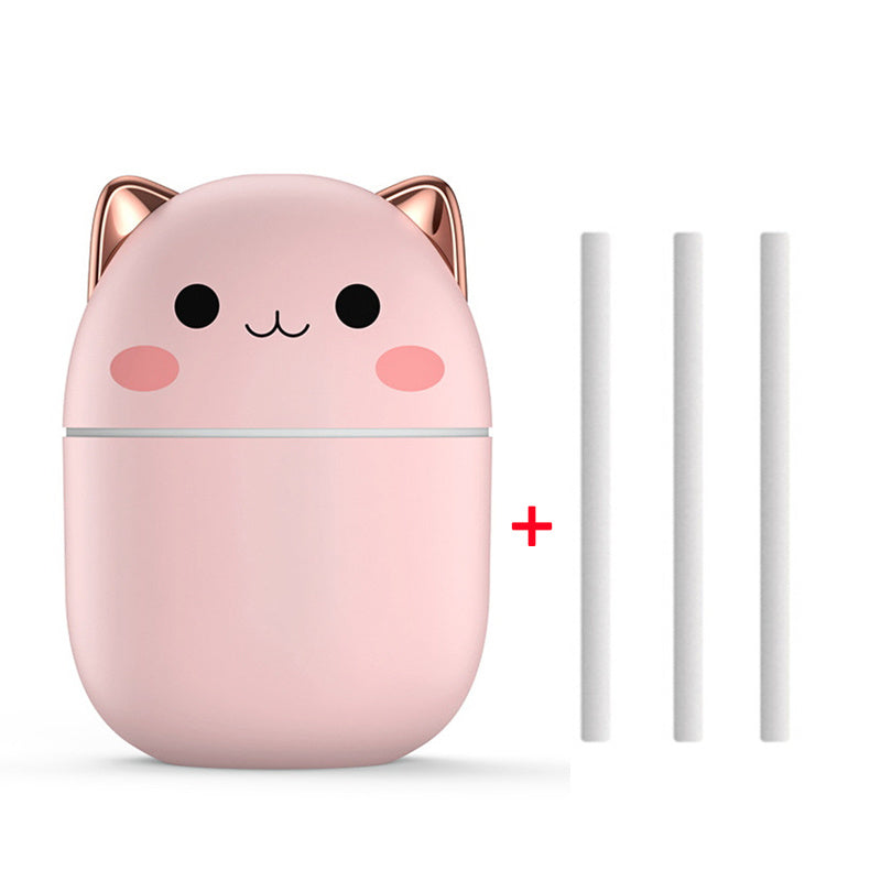 CUTE CAT USB AIR HUMIDIFIER WITH LED LIGHTS