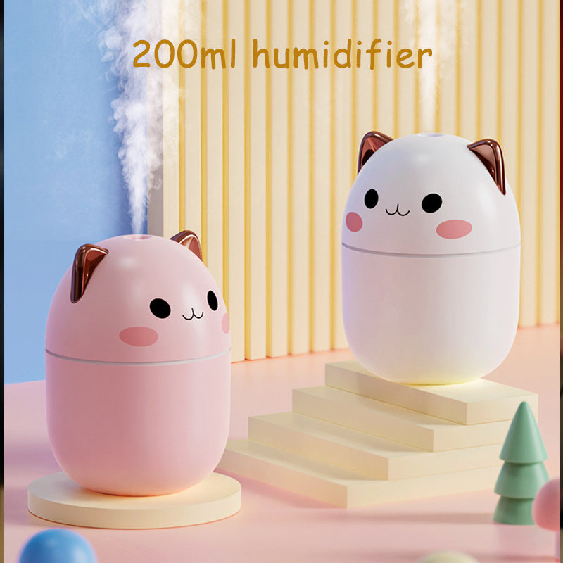 CUTE CAT USB AIR HUMIDIFIER WITH LED LIGHTS