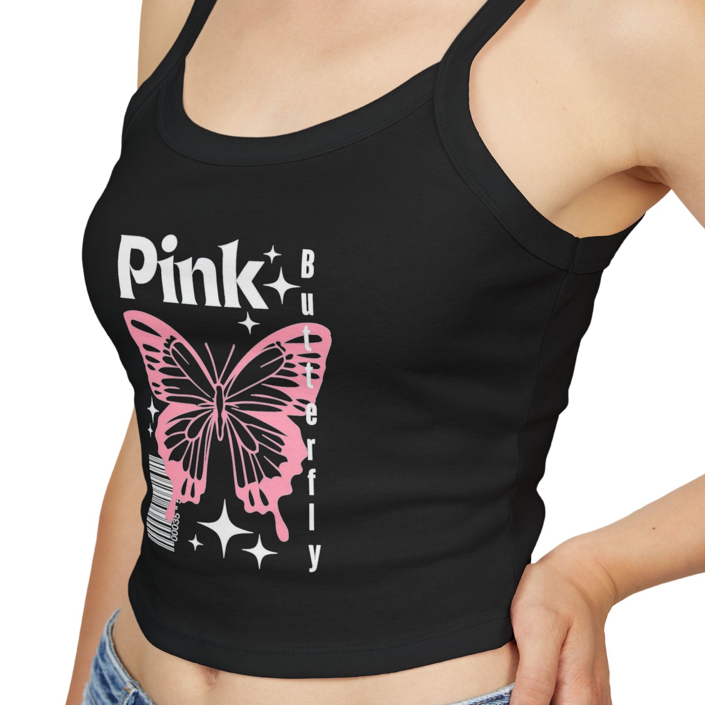 SPAGHETTI STRAP TANK TOP - BUTTERFLY