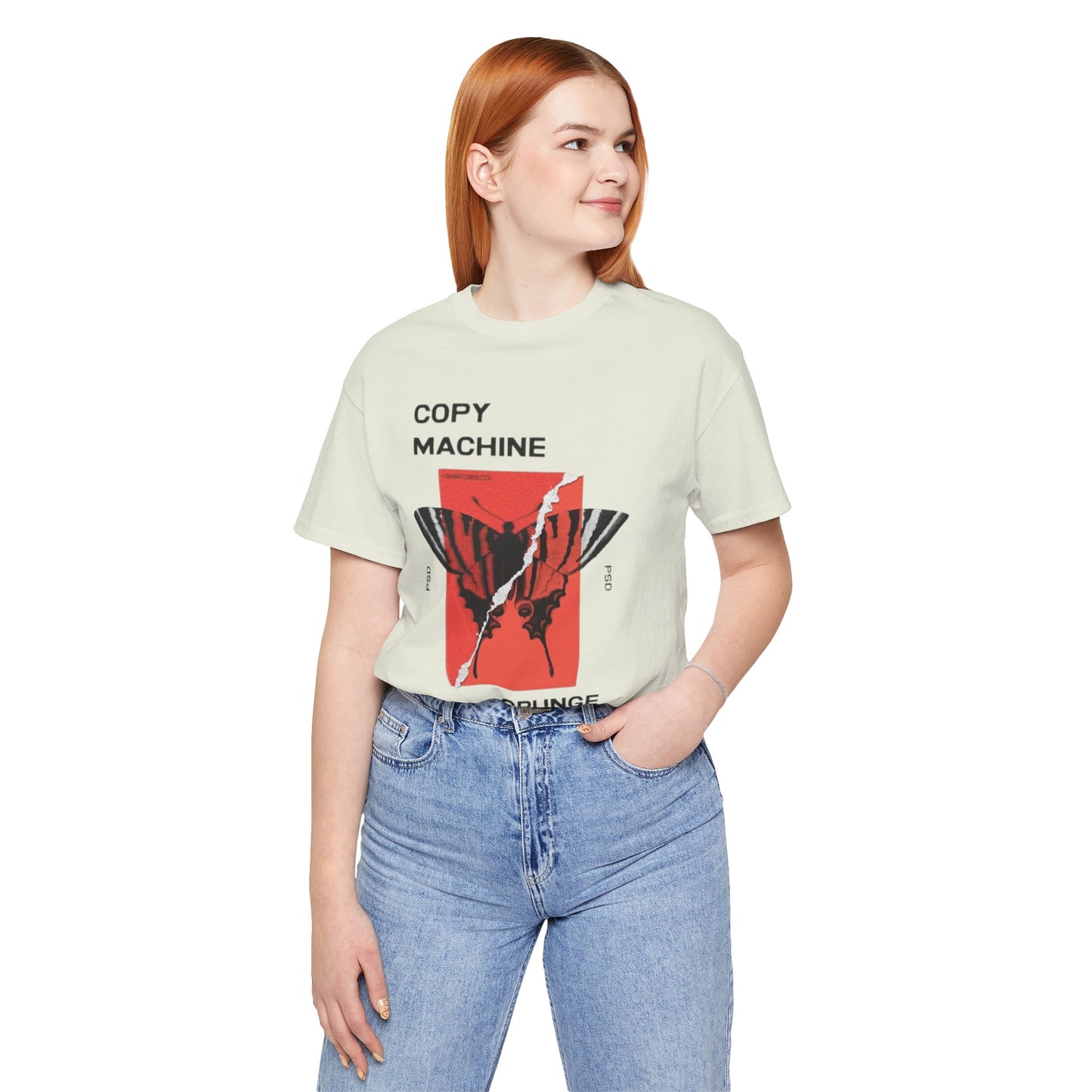 ECHO MOTH GRUNGE PRINT TEE