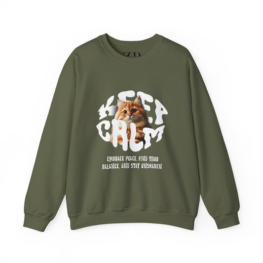 CREW NECK CAT SWEATSHIRT