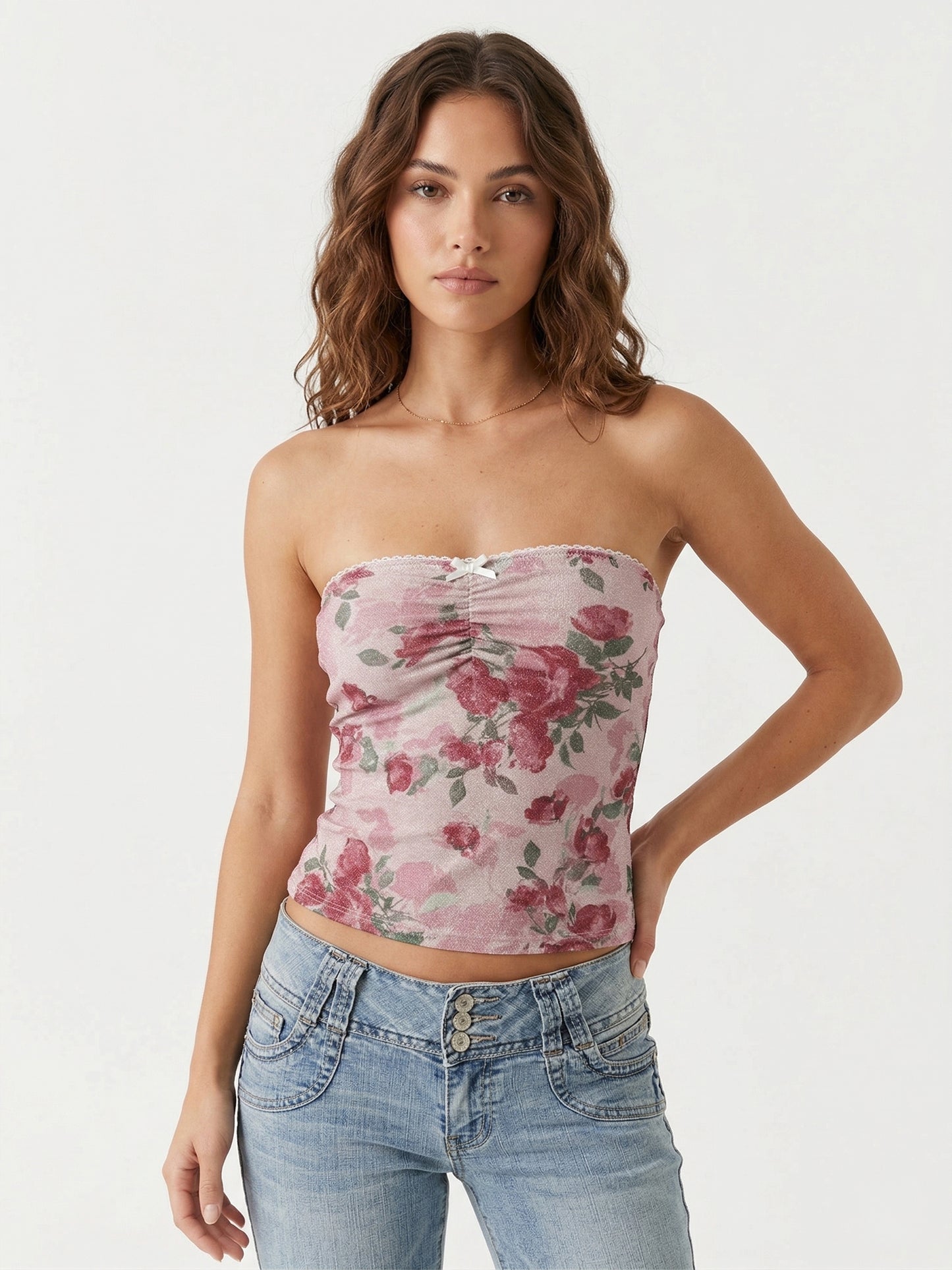 FLORAL PRINT CROP TOP
