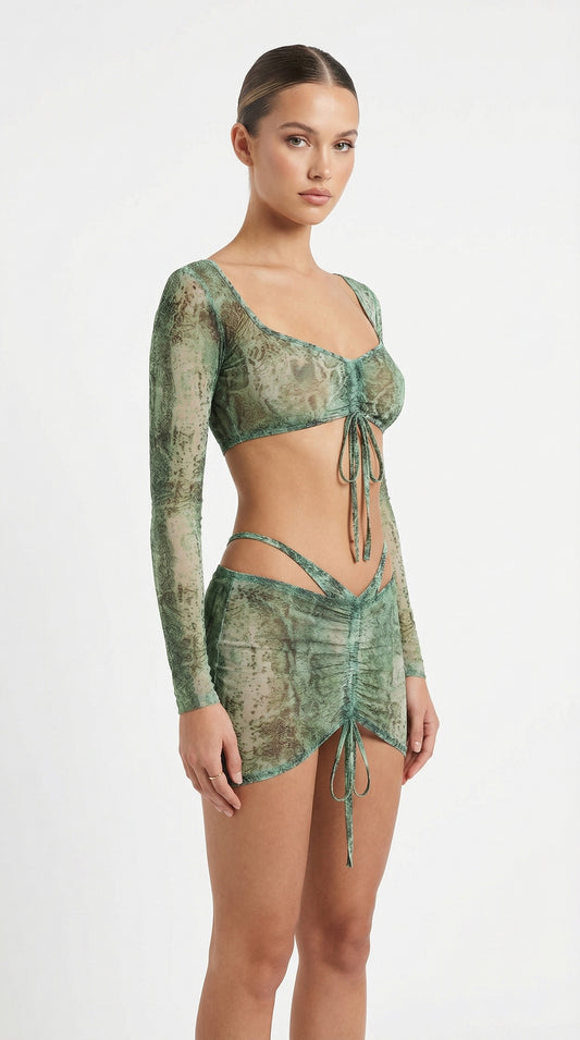 CUT-OUT TIE-UP CO-ORD SET