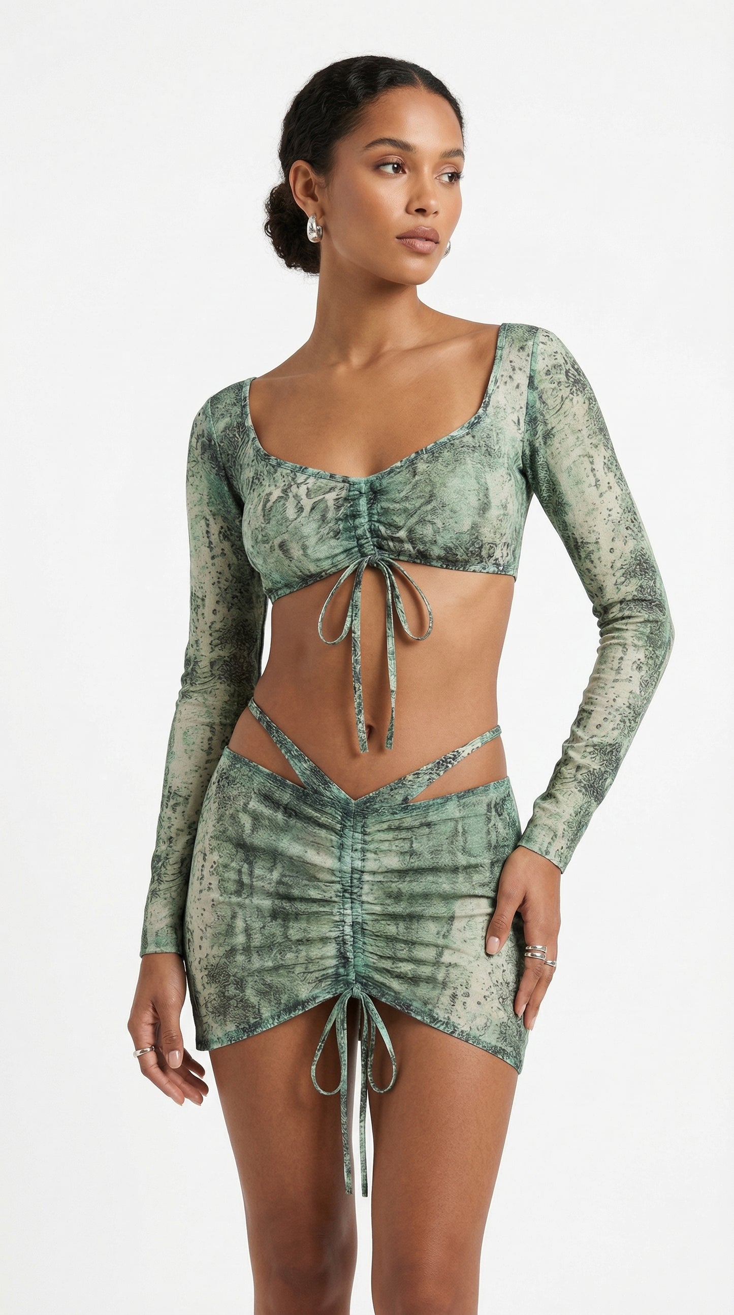 CUT-OUT TIE-UP CO-ORD SET