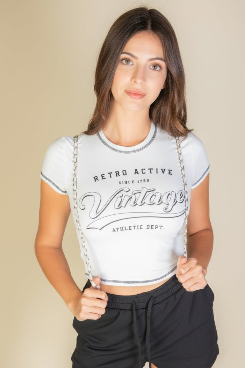 VINTAGE RETRO CROP TOP