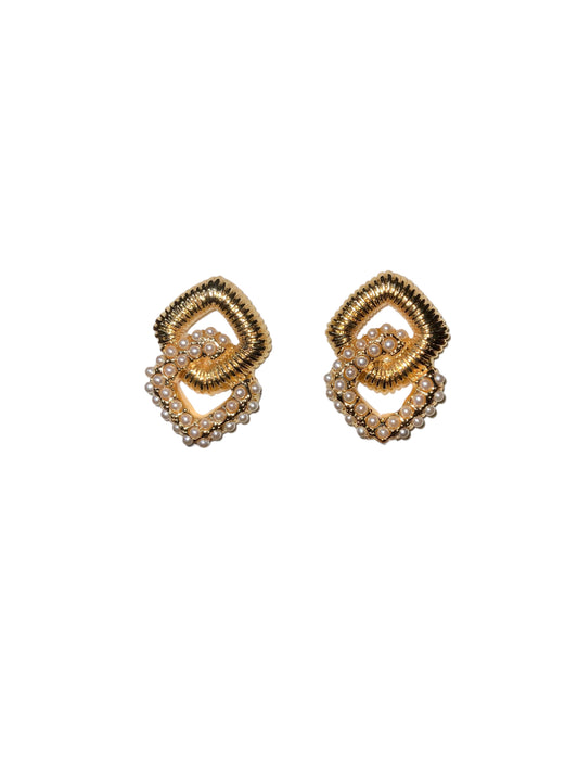 GOLD & PEARL EARRINGS