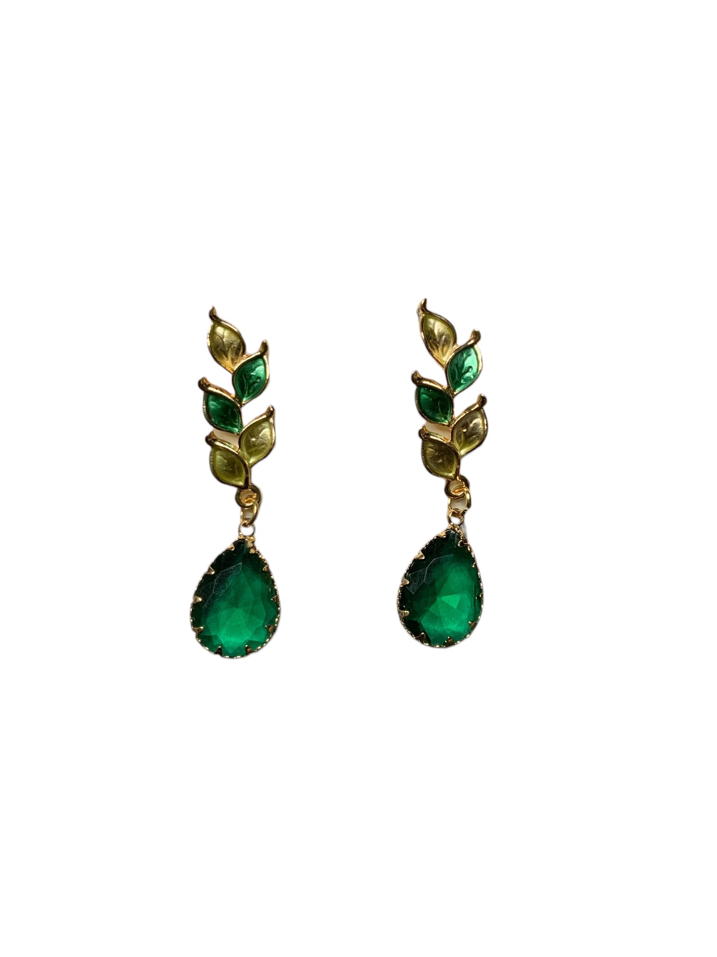 GOLD LEAF DROP EARRINGS