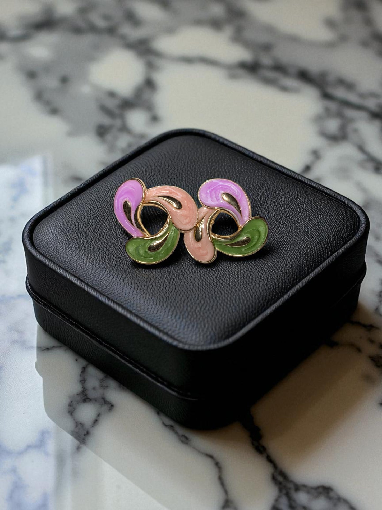 RETRO POP SPLASH ENAMEL STUD EARRINGS