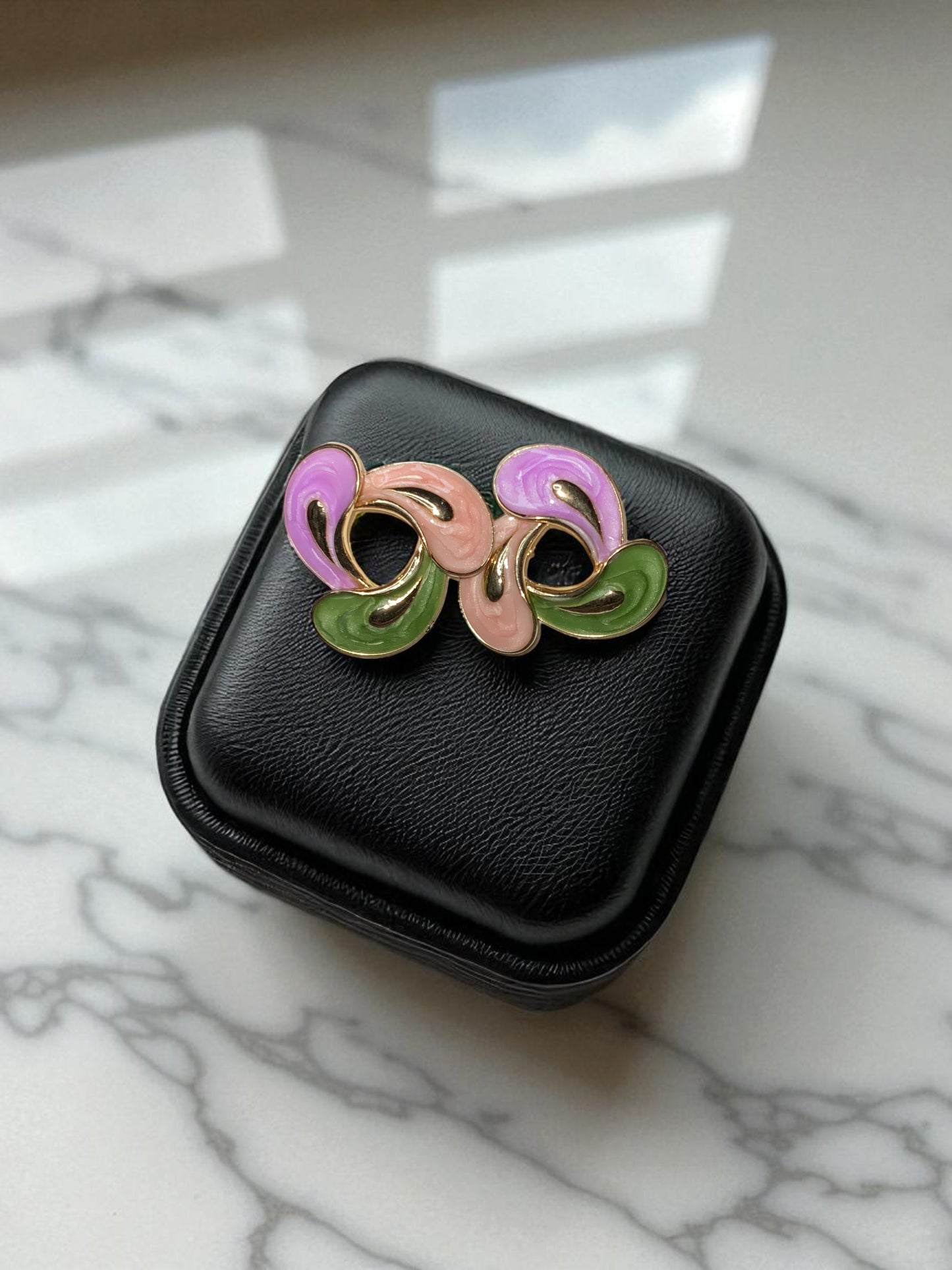 RETRO POP SPLASH ENAMEL STUD EARRINGS