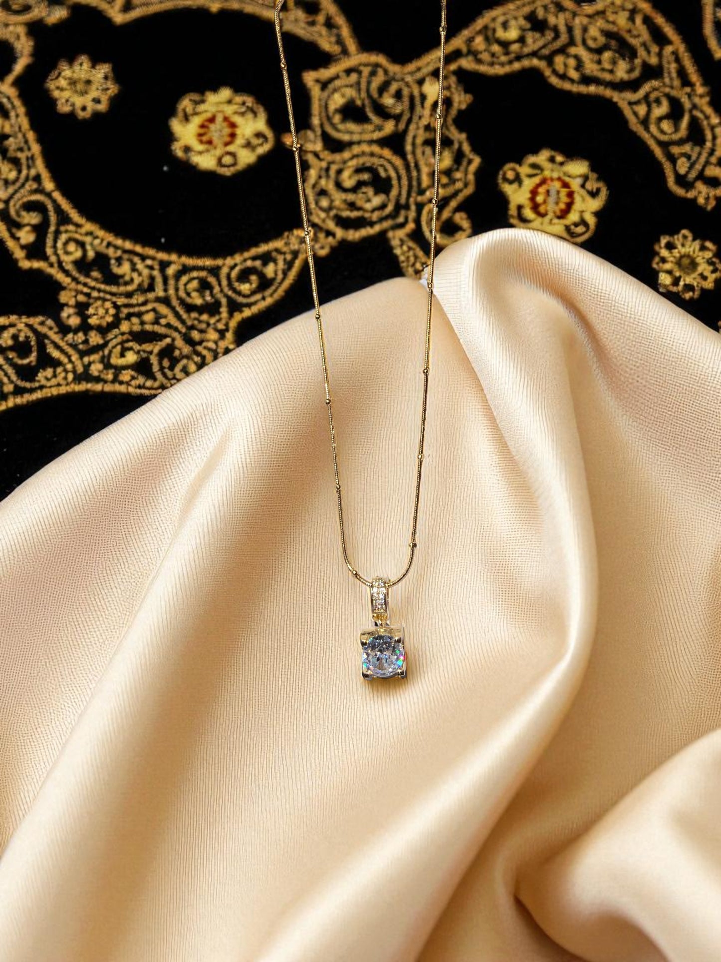 RADIANT CUT SOLITAIRE PENDANT NECKLACE