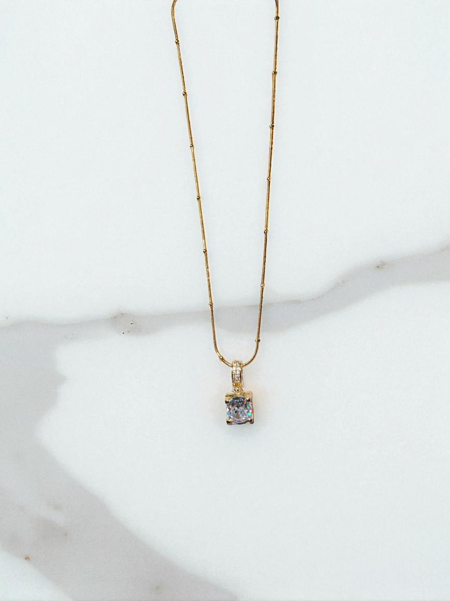 RADIANT CUT SOLITAIRE PENDANT NECKLACE