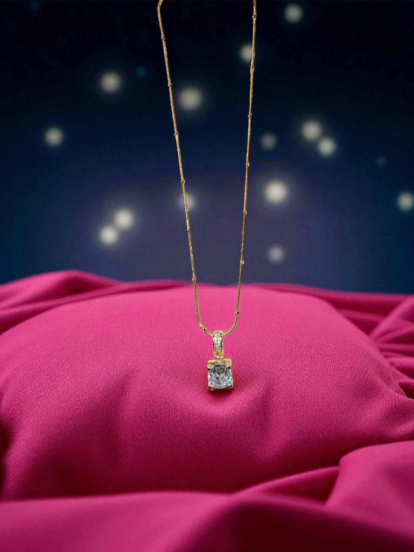RADIANT CUT SOLITAIRE PENDANT NECKLACE