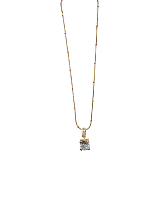 RADIANT CUT SOLITAIRE PENDANT NECKLACE