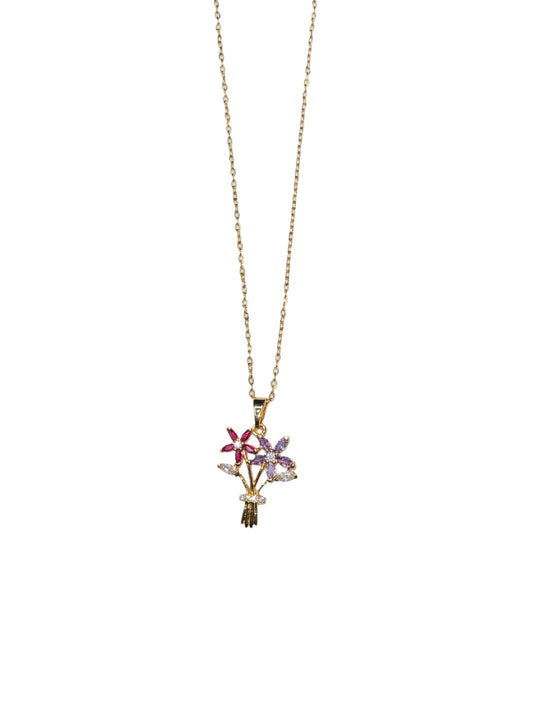 BLOOMING BOUQUET PENDANT NECKLACE