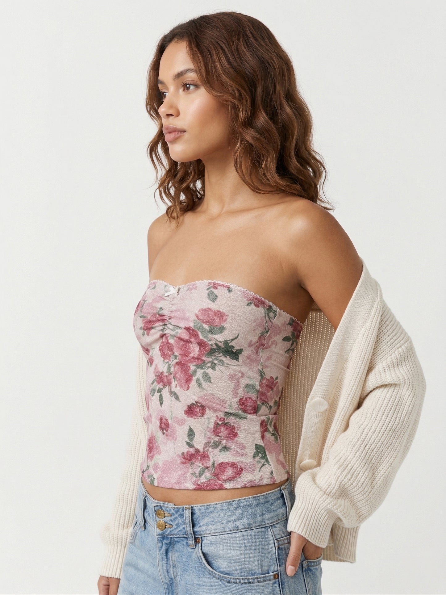 FLORAL PRINT CROP TOP