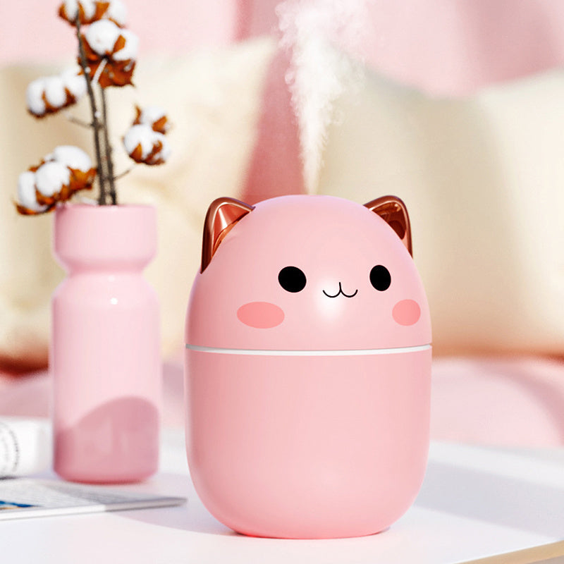 CUTE CAT USB AIR HUMIDIFIER WITH LED LIGHTS