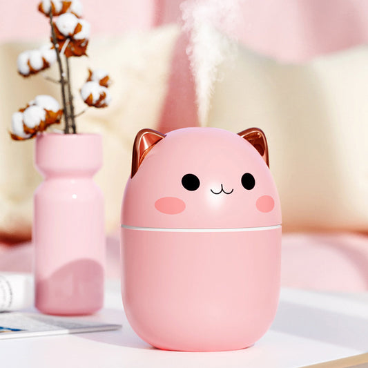 CUTE CAT USB AIR HUMIDIFIER WITH LED LIGHTS