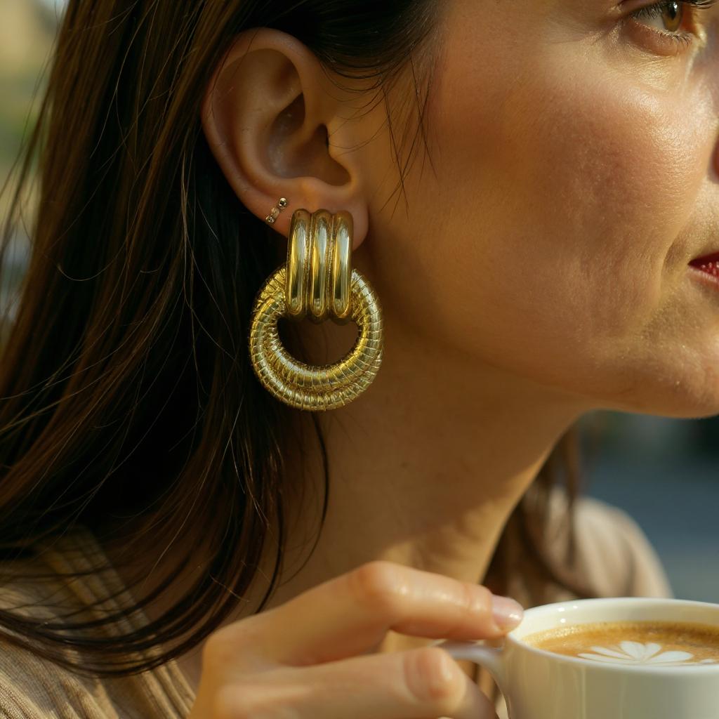 GOLD HOOP EARRINGS