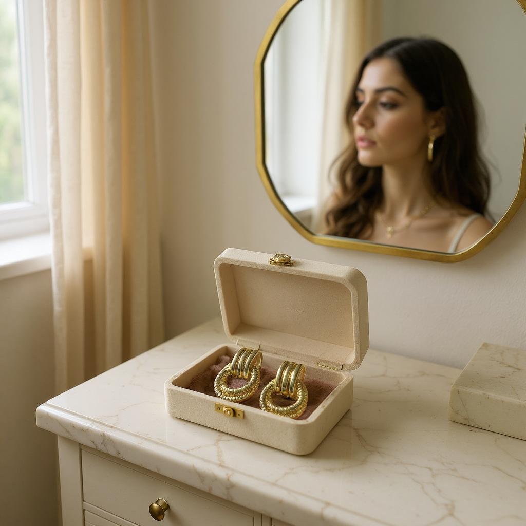 GOLD HOOP EARRINGS
