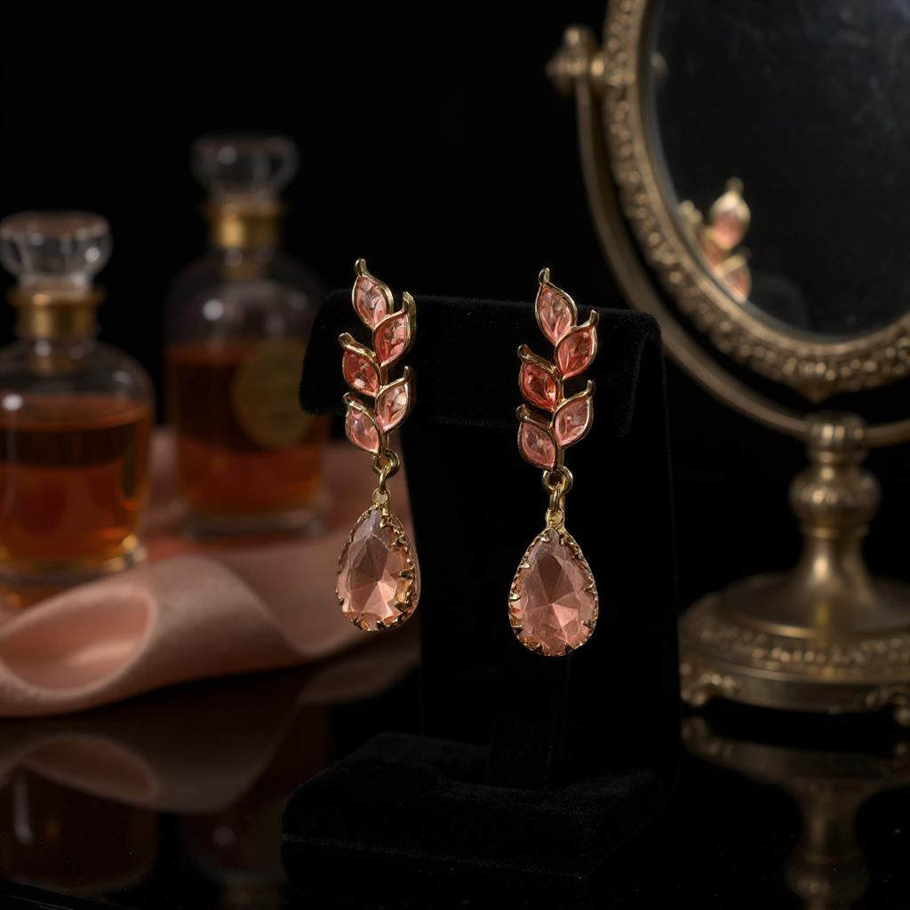 GOLD LEAF DROP EARRINGS