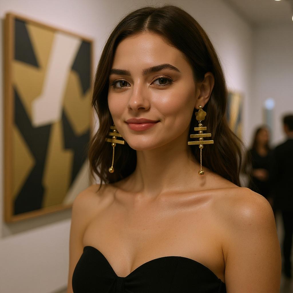 GOLDEN BLOOM CASCADE DANGLE EARRINGS