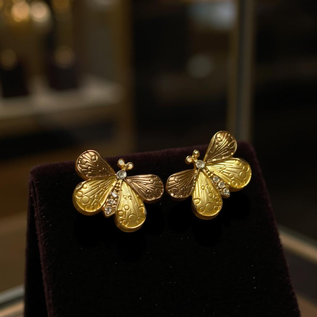 BUTTERFLY WING STUD EARRINGS