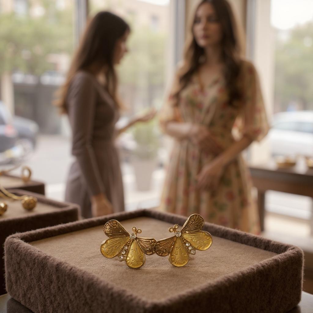 BUTTERFLY WING STUD EARRINGS