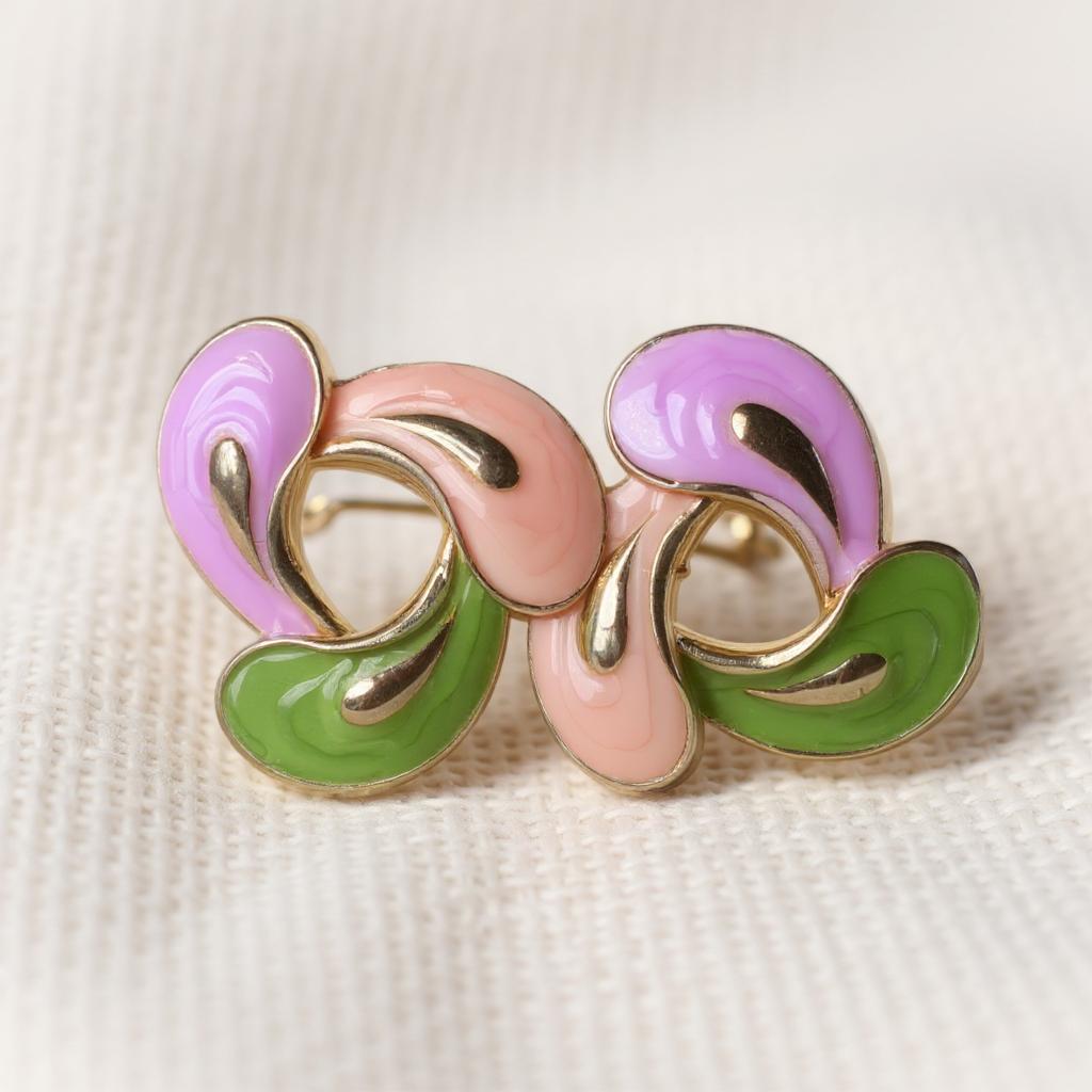 RETRO POP SPLASH ENAMEL STUD EARRINGS