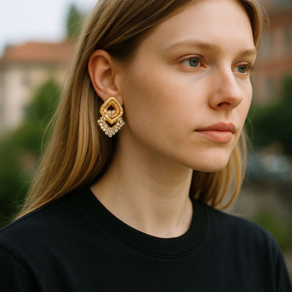 GOLD & PEARL EARRINGS