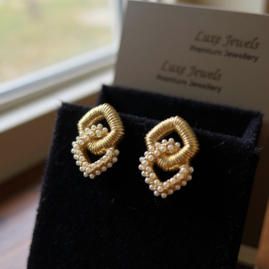 GOLD & PEARL EARRINGS