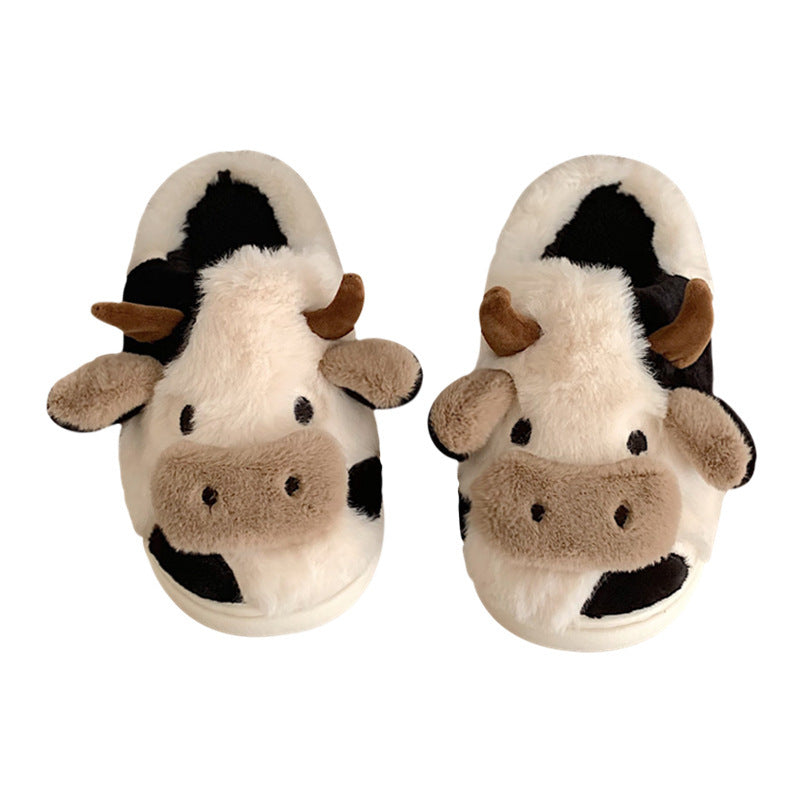 CUTE PLUSH COW SLIPPERS