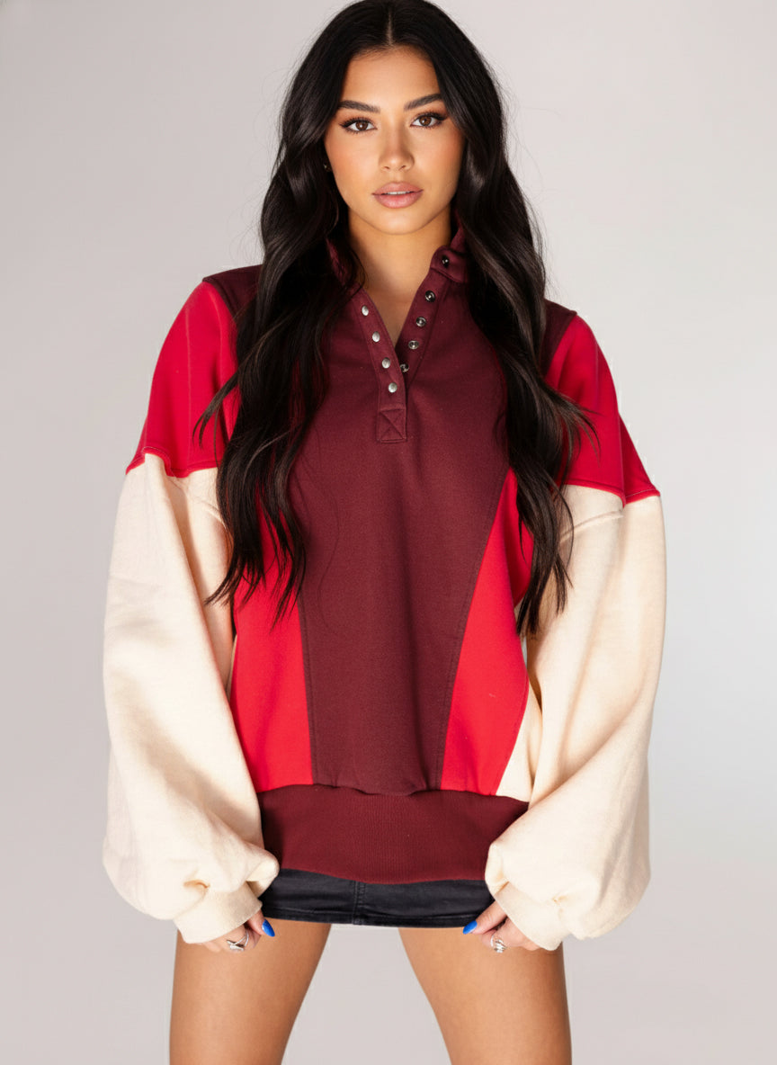 COLORBLOCK OVERSIZED SWEATSHIRT