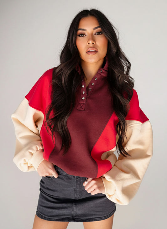 COLORBLOCK OVERSIZED SWEATSHIRT